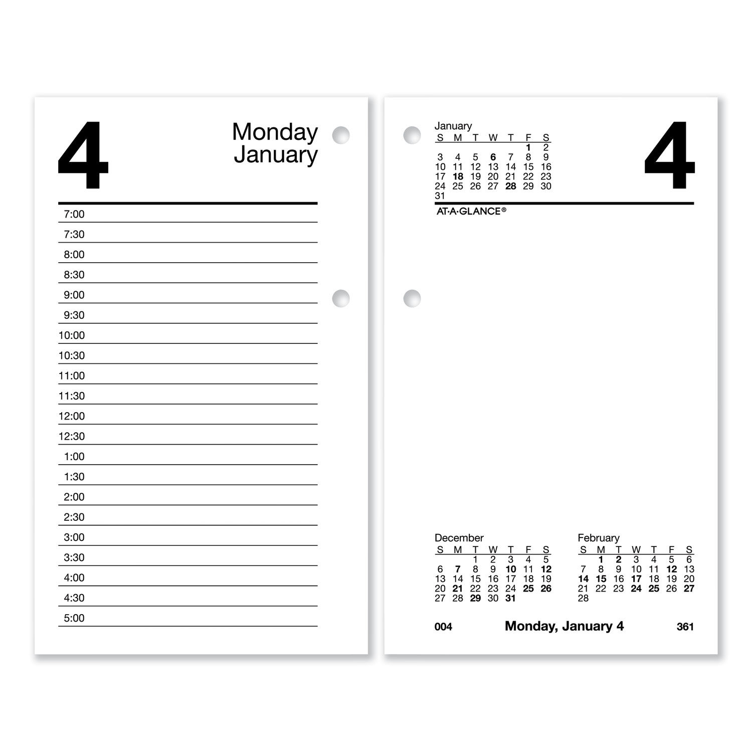 AT-A-GLANCEandreg; Desk Calendar Refill andmdash; AAGE71750