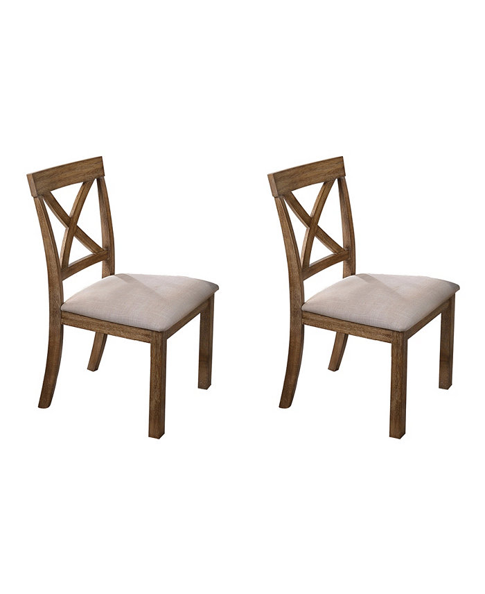 Best Master Furniture Janet Driftwood Transitional Dining Chairs Set of 2