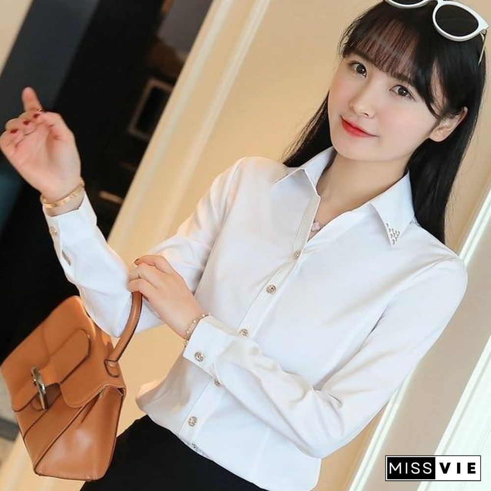 Women Tops And Blouses Office Lady Blouse Slim Shirts Women Blouses Plus Size Tops Casual Shirt Female Blusas