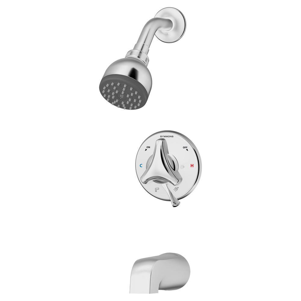 Symmons Origins Single-Handle 1-Spray Tub and Shower Faucet with EasyService Stops in Chrome (Valve Included) S9602XPRP