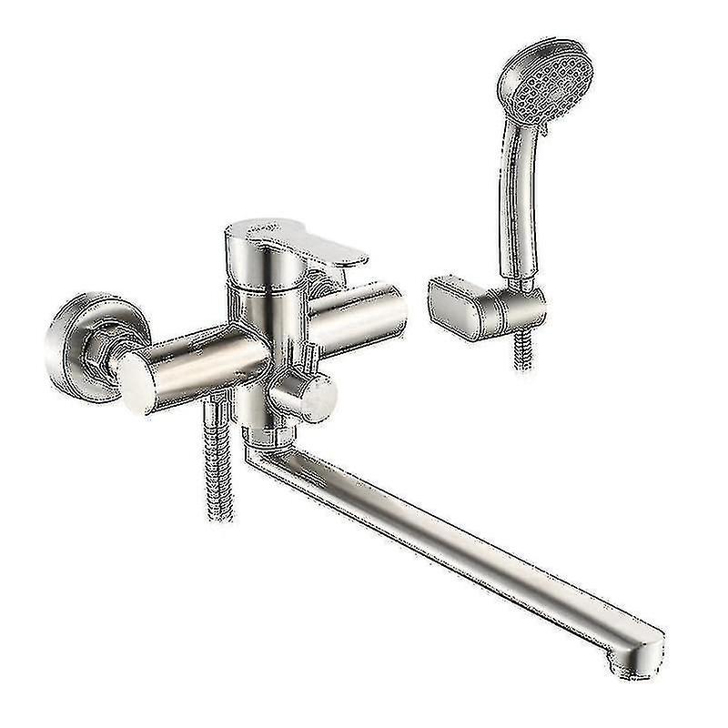 Stainless Steel Bath Faucets Set Water Mixer Crane Tap With Hand