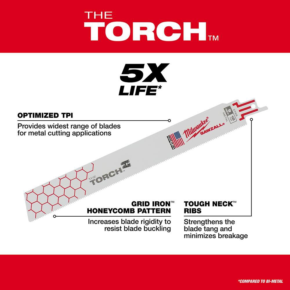 MW 5-Piece Demolition SAWZALL Blade Set 49-22-1105 from MW