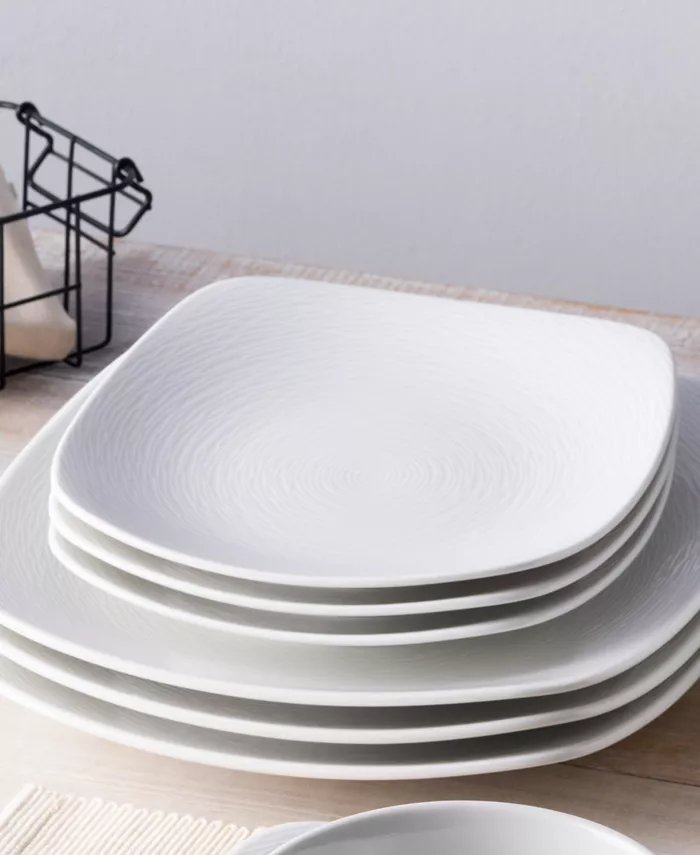 Noritake Swirl Square Salad Plates Set of 4