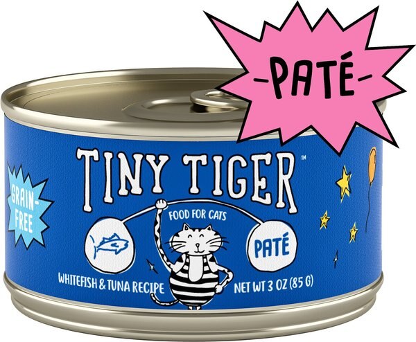 Tiny Tiger Pate Whitefish and Tuna Recipe Grain-Free Canned Cat Food