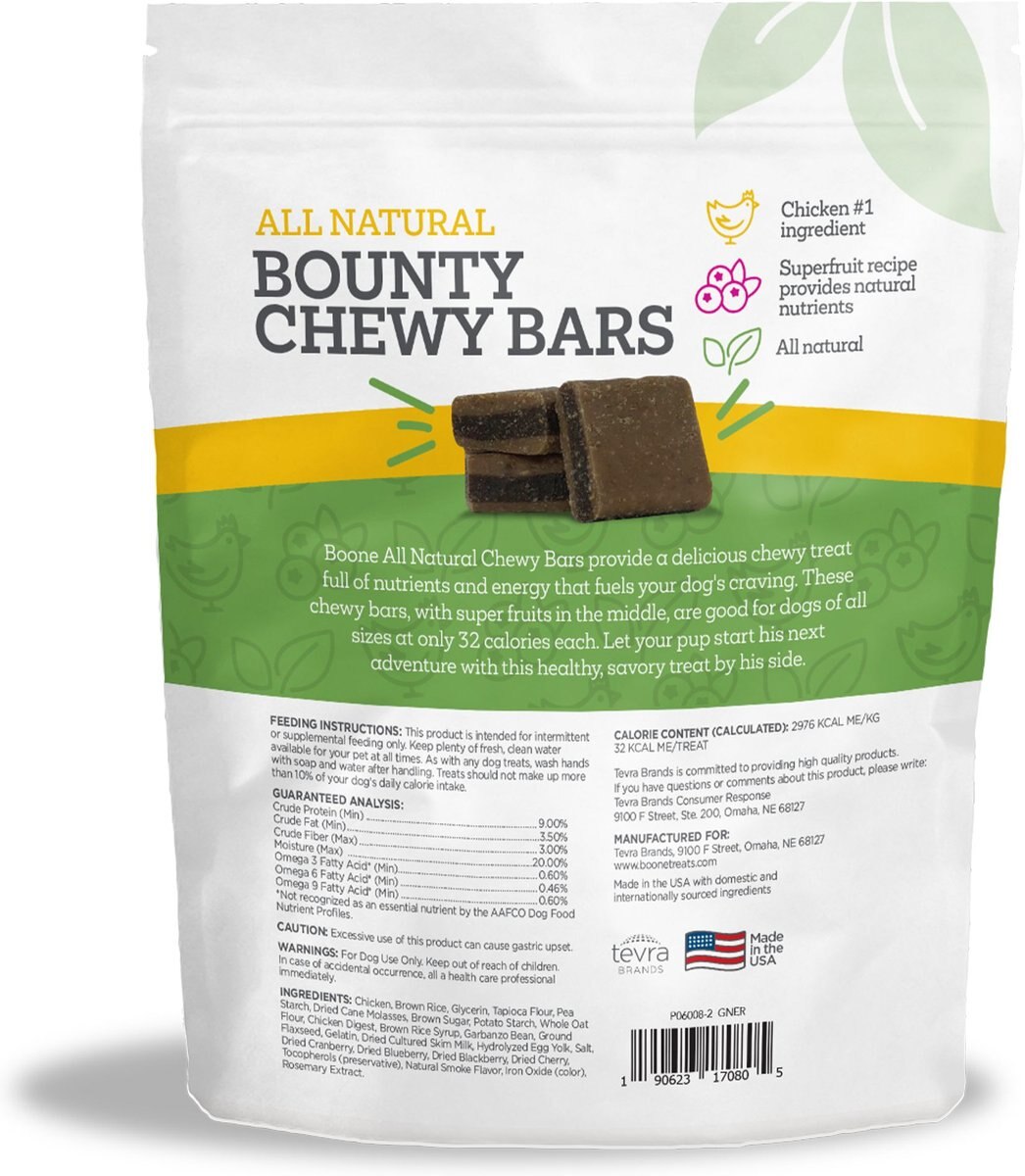 Boone Bounty String Chews Super Fruit Dog Treats， 16-oz bag