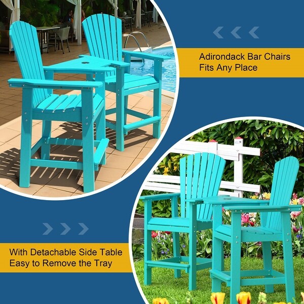 Patio Bar Stools Chairs Outdoor Tall Adirondack Arm Chairs Set of 2and4