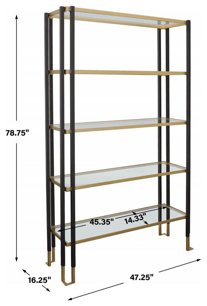 Uttermost Kentmore Modern Etagere   Modern   Bookcases   by Zin Home  Houzz