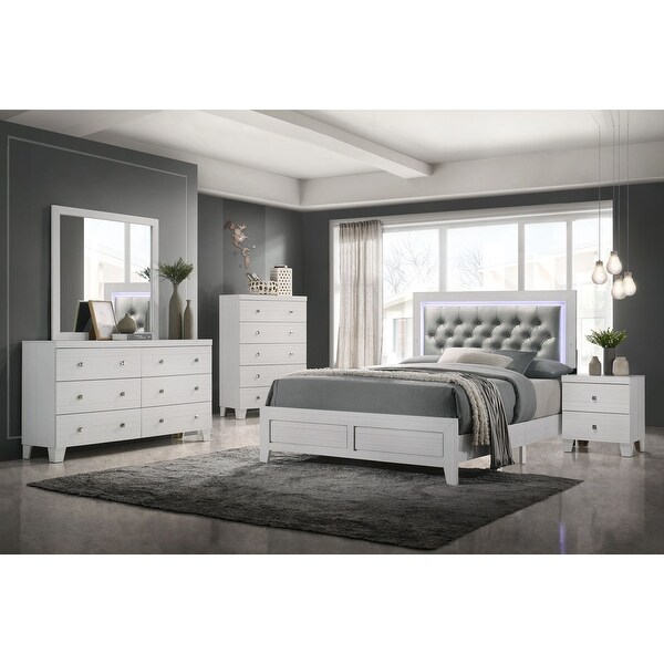 Picket House Furnishings Icon 6-Drawer Dresser and Mirror Set in White - - 35448003