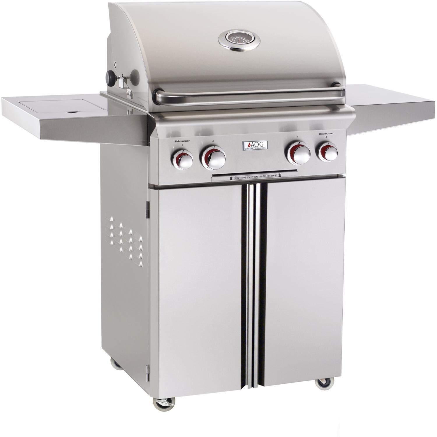 American Outdoor Grill T-Series 24-Inch 2-Burner Propane Gas Grill W/ Rotisserie and Single Side Burner