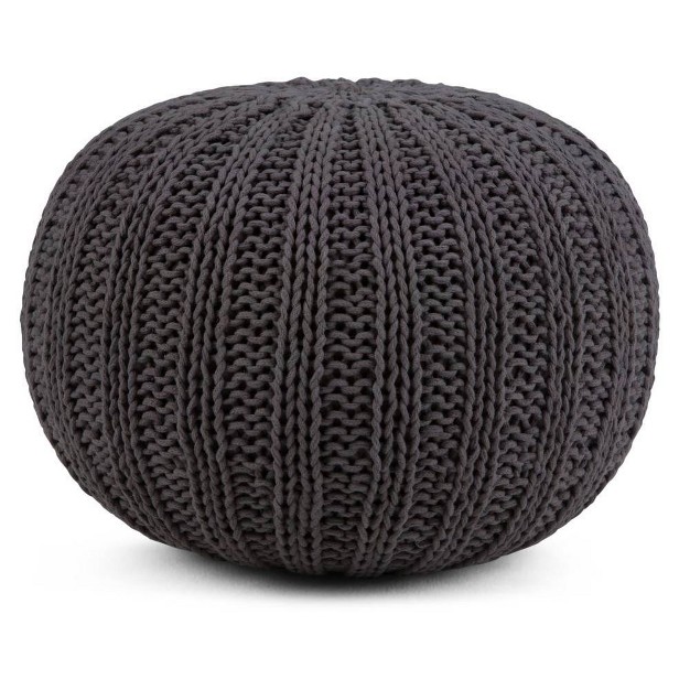 Grandville Hand Knit Round Pouf Wyndenhall