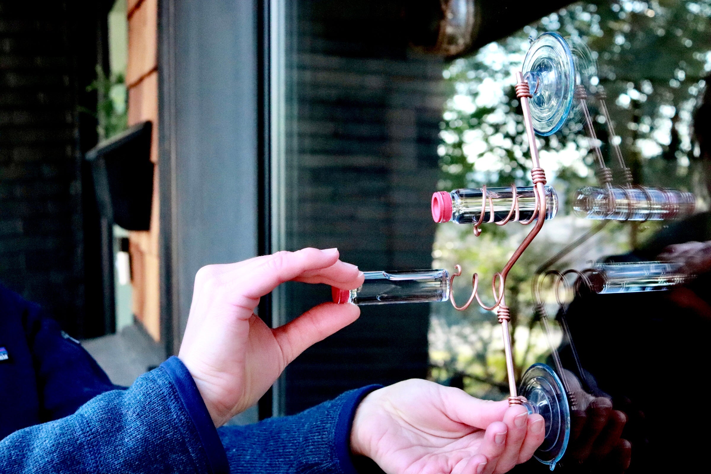 Geometric Window Hummingbird Feeder