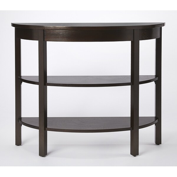 Lara Dark Brown Demilune Console Table