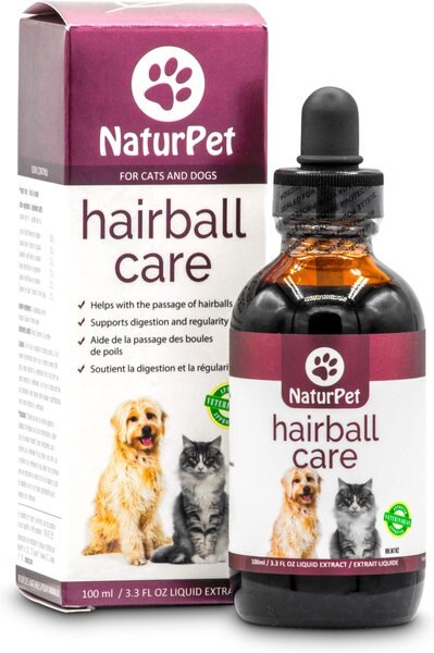 NaturPet Liquid Hairball Control Supplement for Cats and Dogs