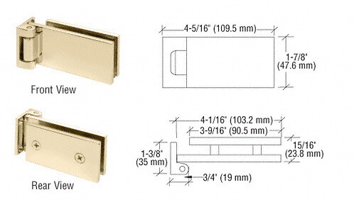 CRL FA044BR Brass Free Swinging Offset Pivot Hinge