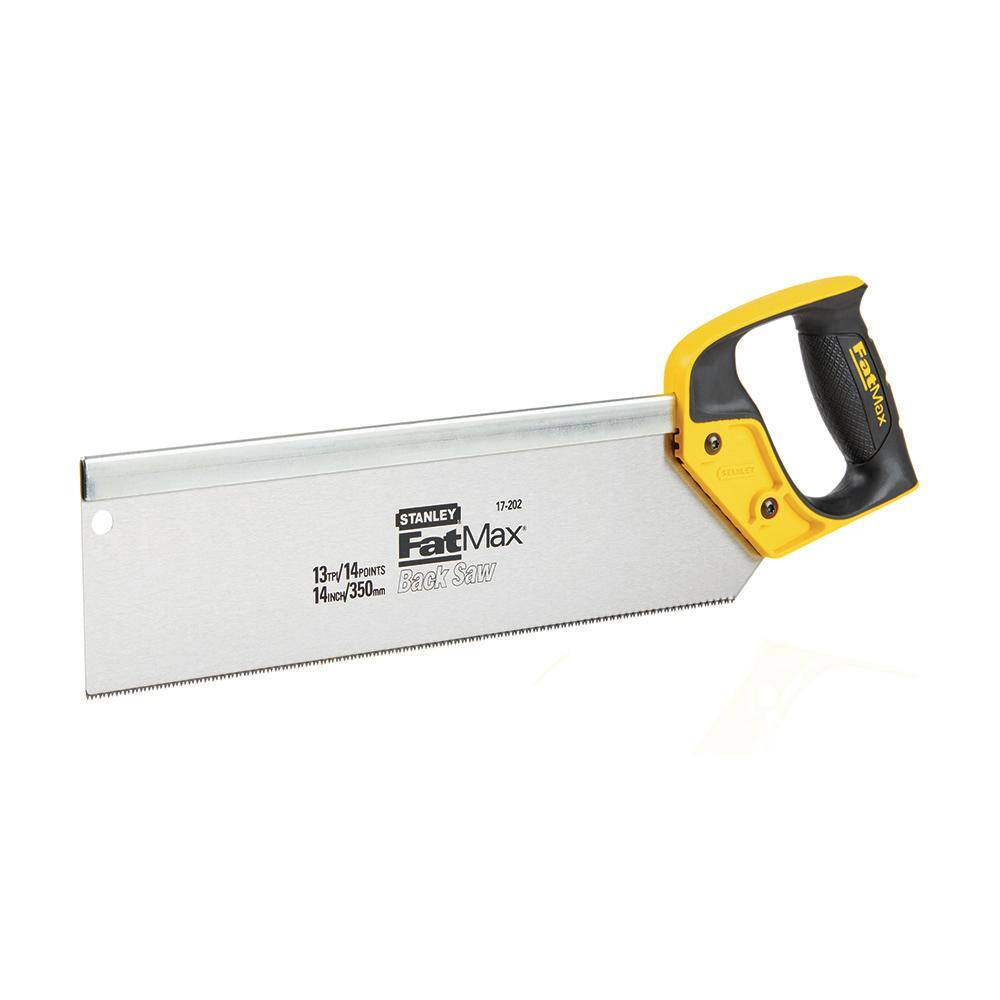 Stanley 14 in. Back Saw with Rubber Handle 17-202