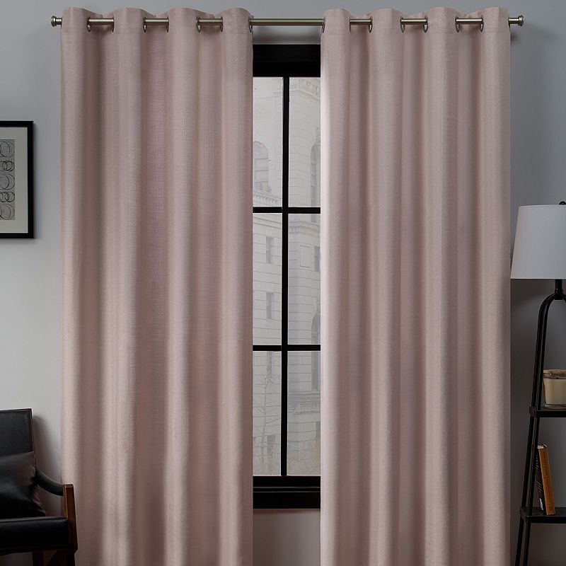 Exclusive Home 2-pack Loha Linen Grommet Top Window Curtains