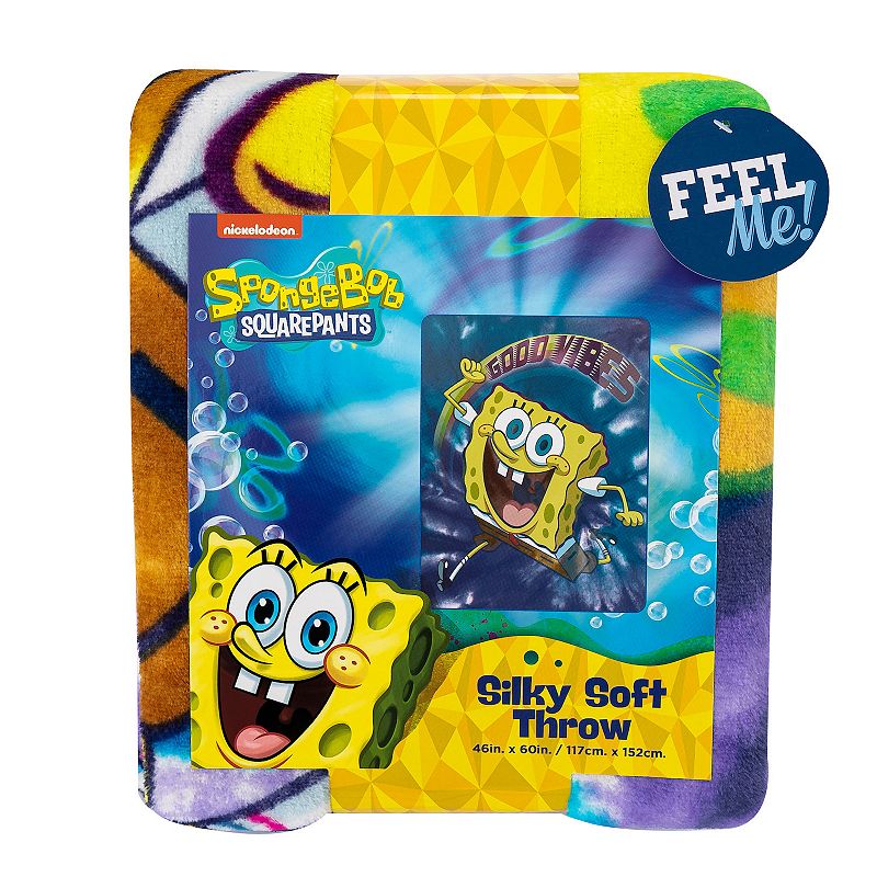 Sponge Bob Tie Dye Ready Silk Touch Throw