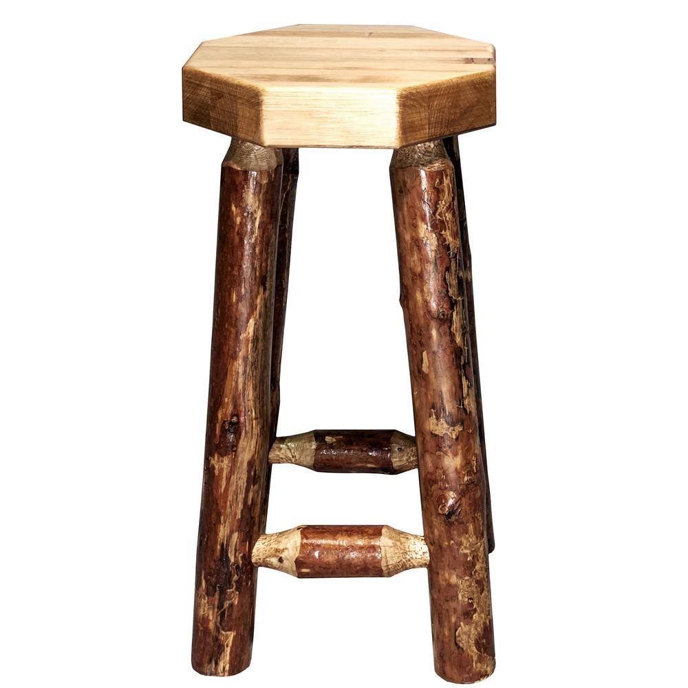 MONTANA WOODWORKS Glacier Country 30 in. Medium Brown Puritan Pine Bar Stool MWGCBN