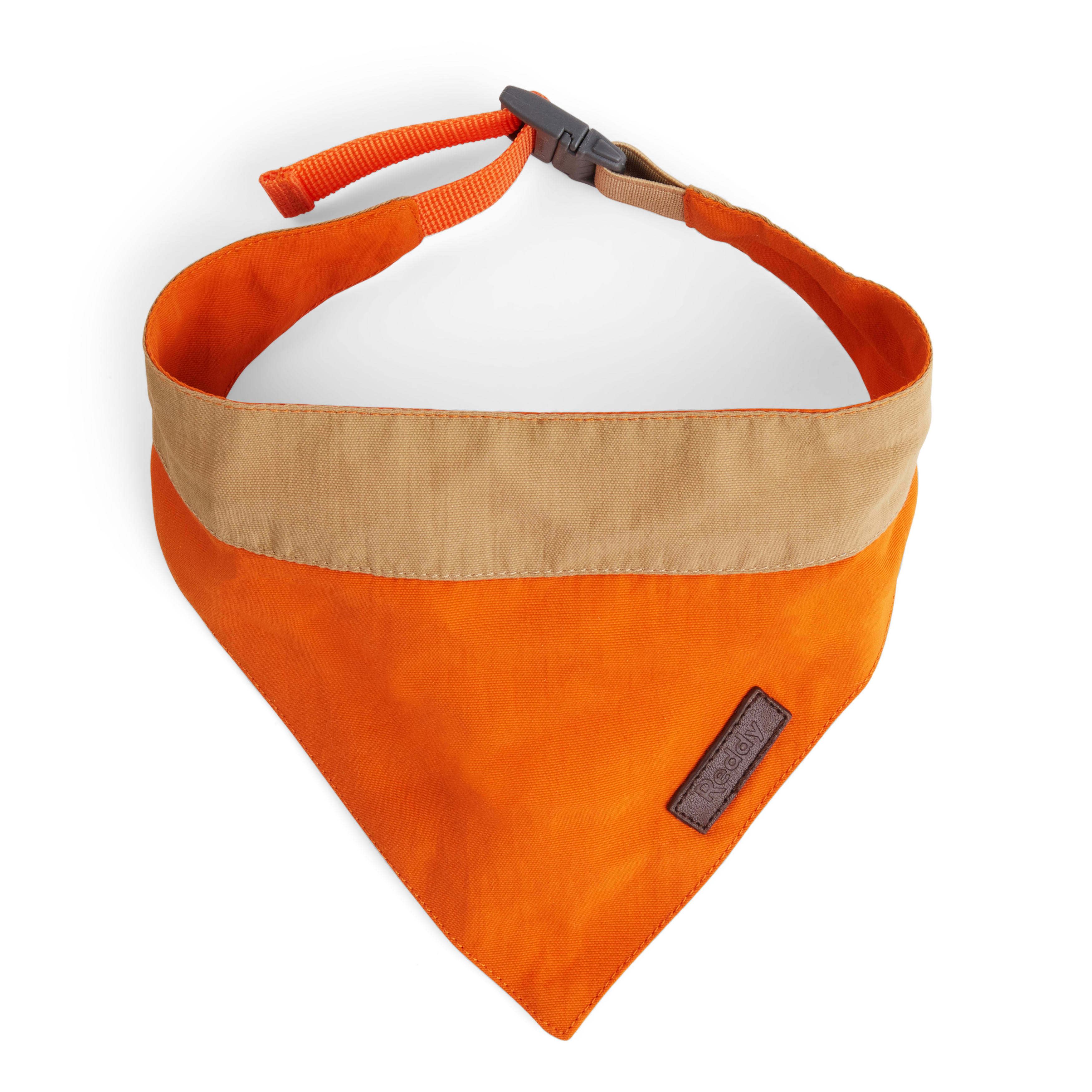 Reddy Tan and Orange Colorblock Dog Bandana， X-Small/Small