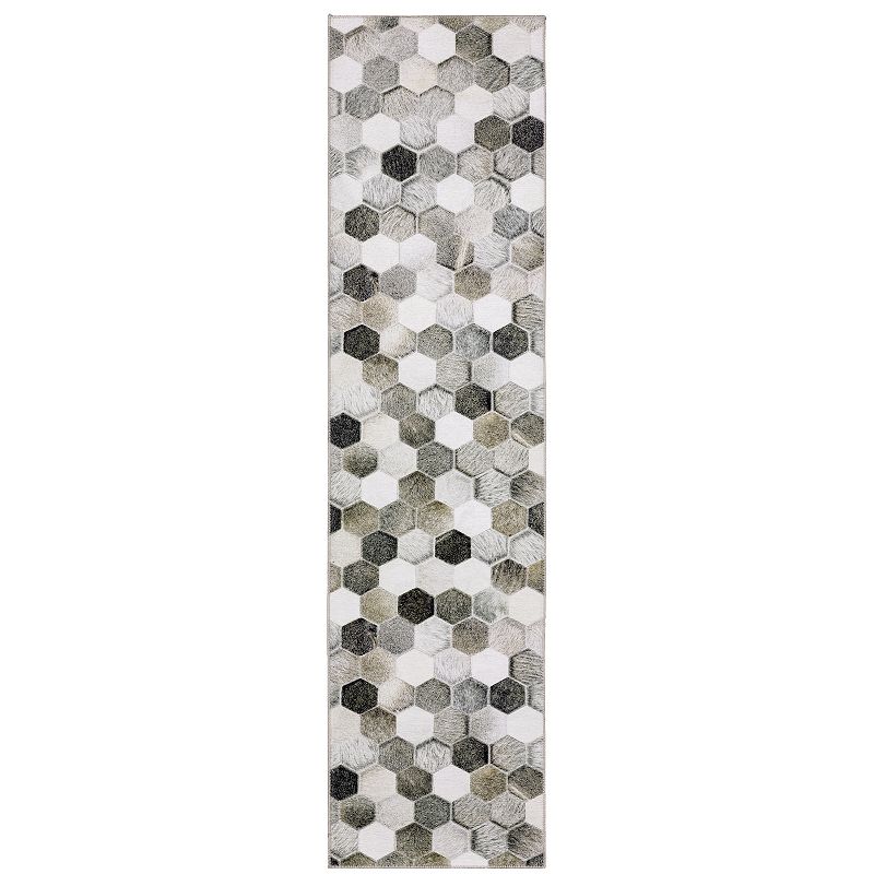 StyleHaven Markus Modern Polygon Faux Hide Area Rug