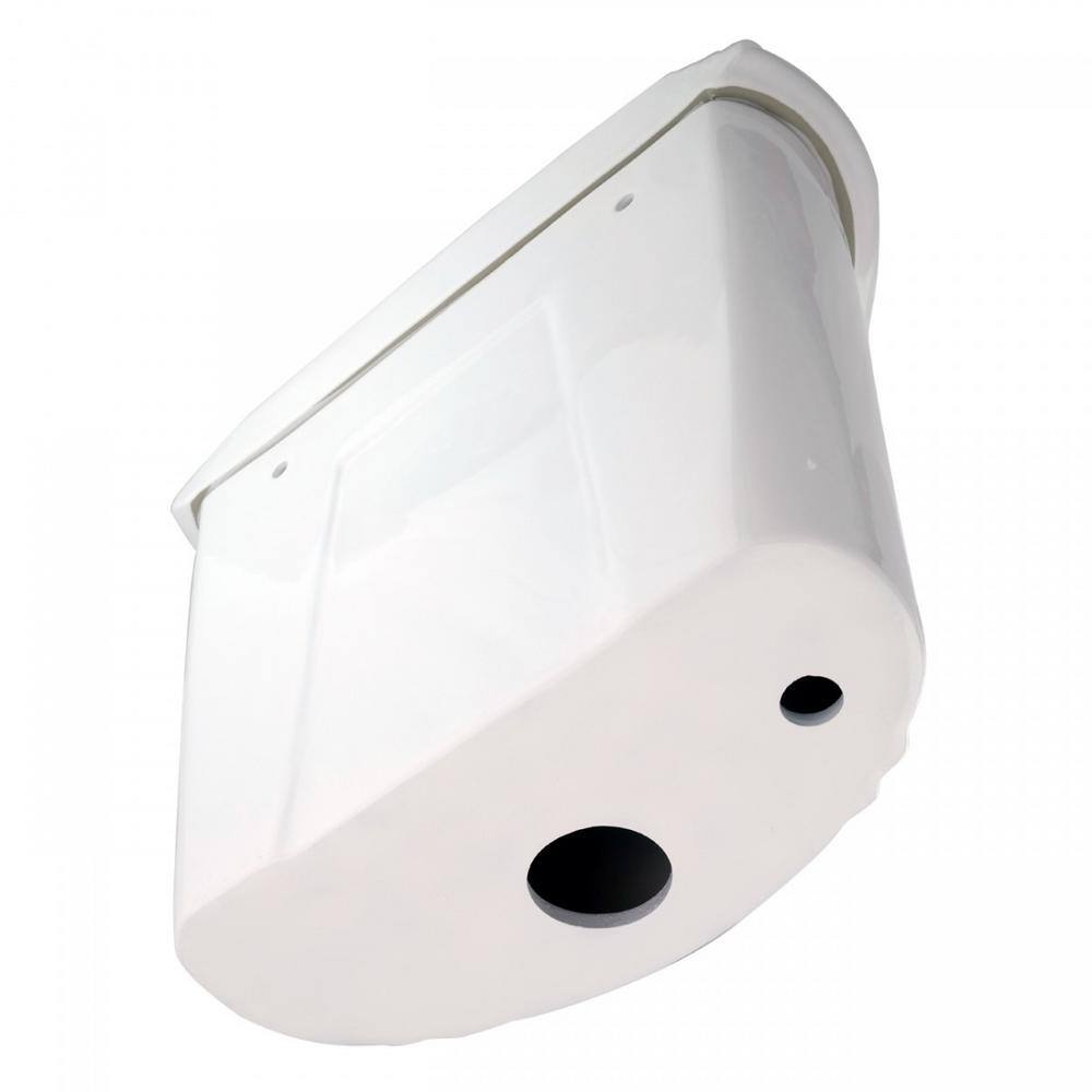 RENOVATORS SUPPLY MANUFACTURING High Tank Toilet 2-Piece 1.6 GPF Single Flush Elongated Bowl in White Seat Not Included 12149