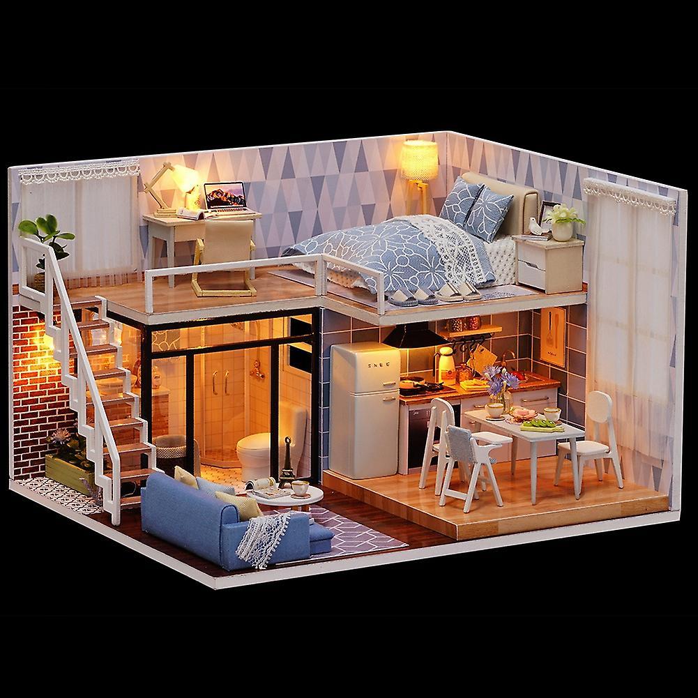 DIY Doll House Cute Dollhouse Miniature House Toy Kit with Music the Castle in the Sky