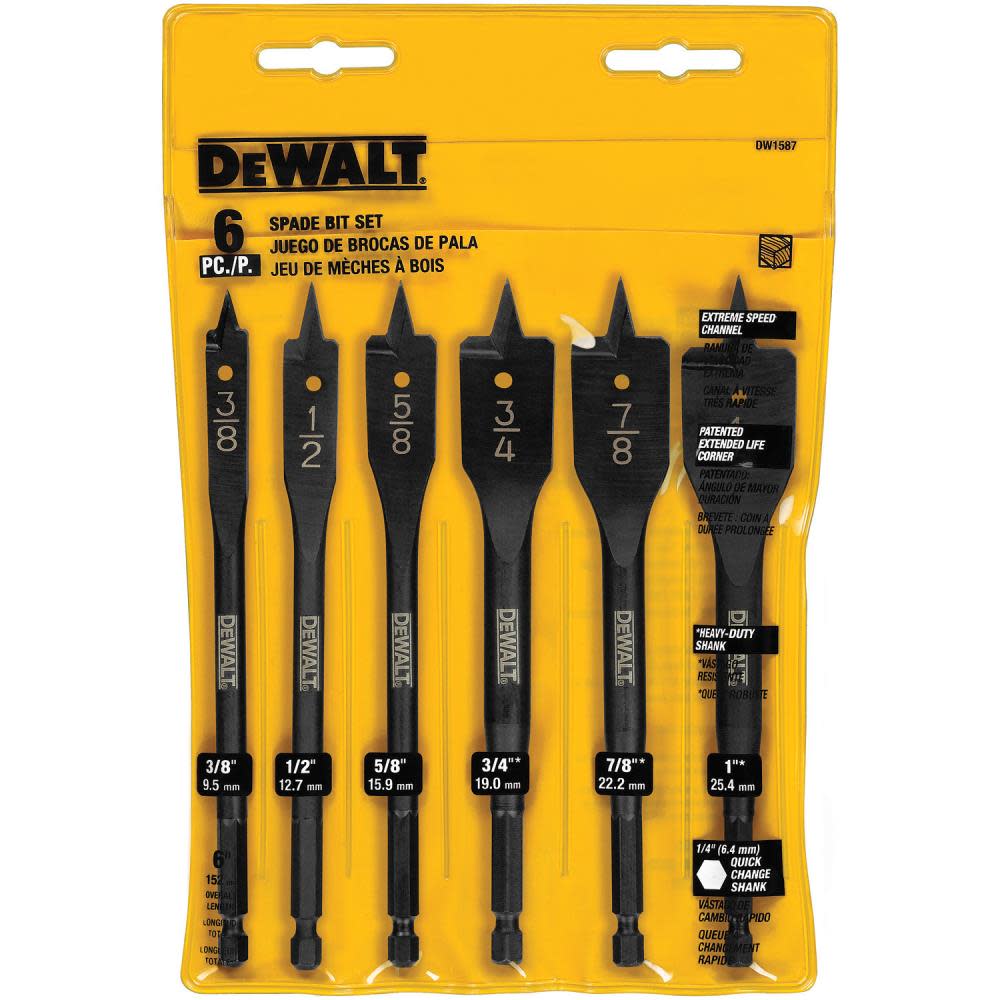 DW 6-Piece Wood Boring Bit Set DW1587 from DW