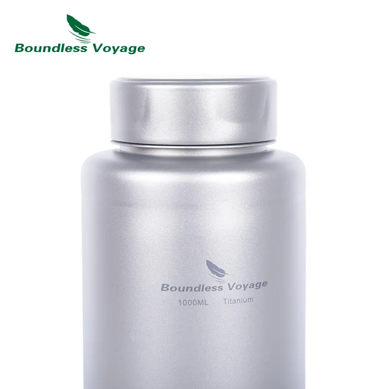 Boundless Voyage Titanium Water Bottle 1000ml Single layer Sports  Ultralight Leakproof Drinkware for Outdoor Camping Hiking