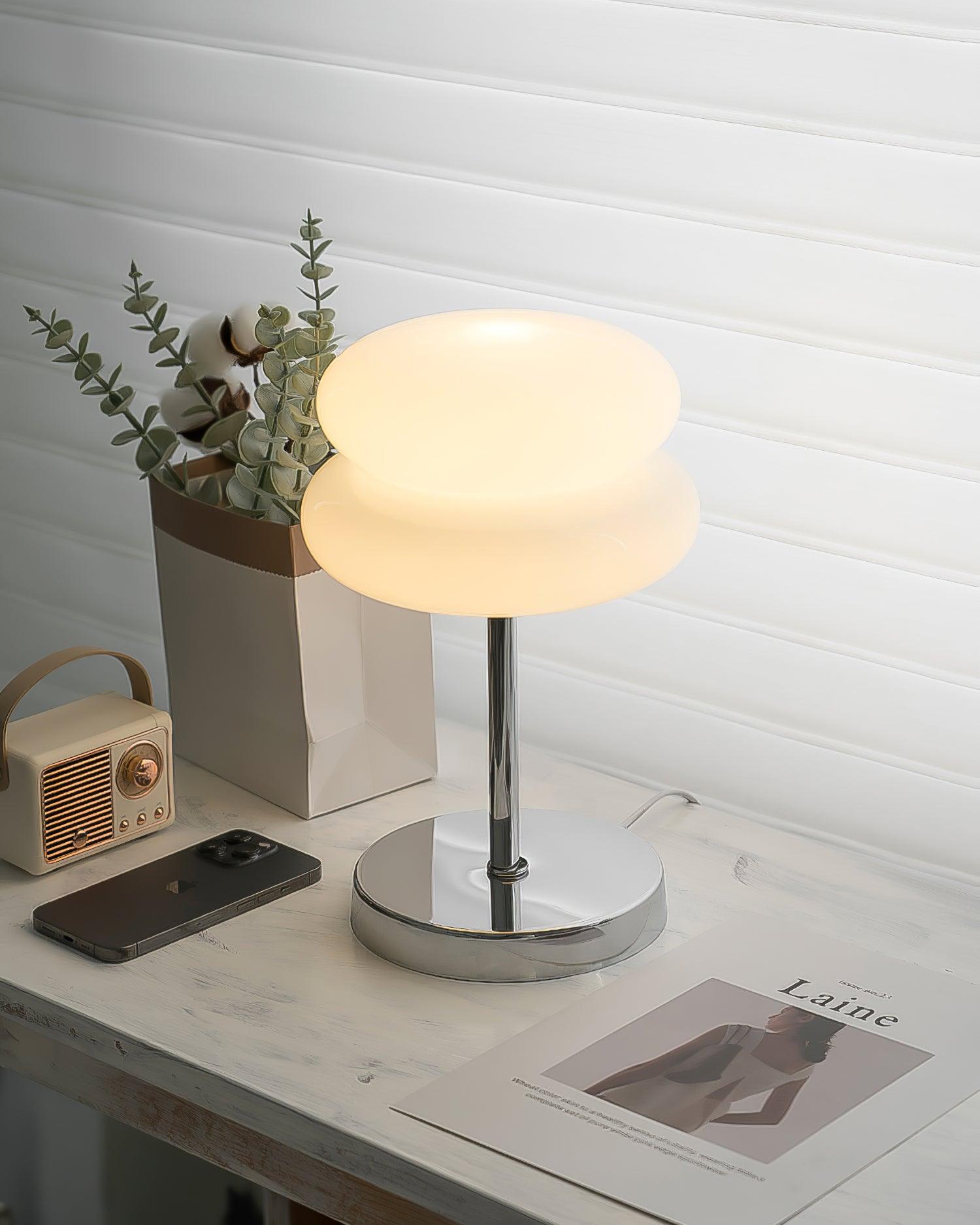 Saturn Glide Glass Table Lamp