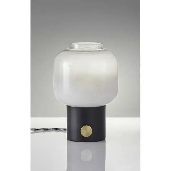 Mod Pod Black Glass Table Lamp - 8 x 8 x 12