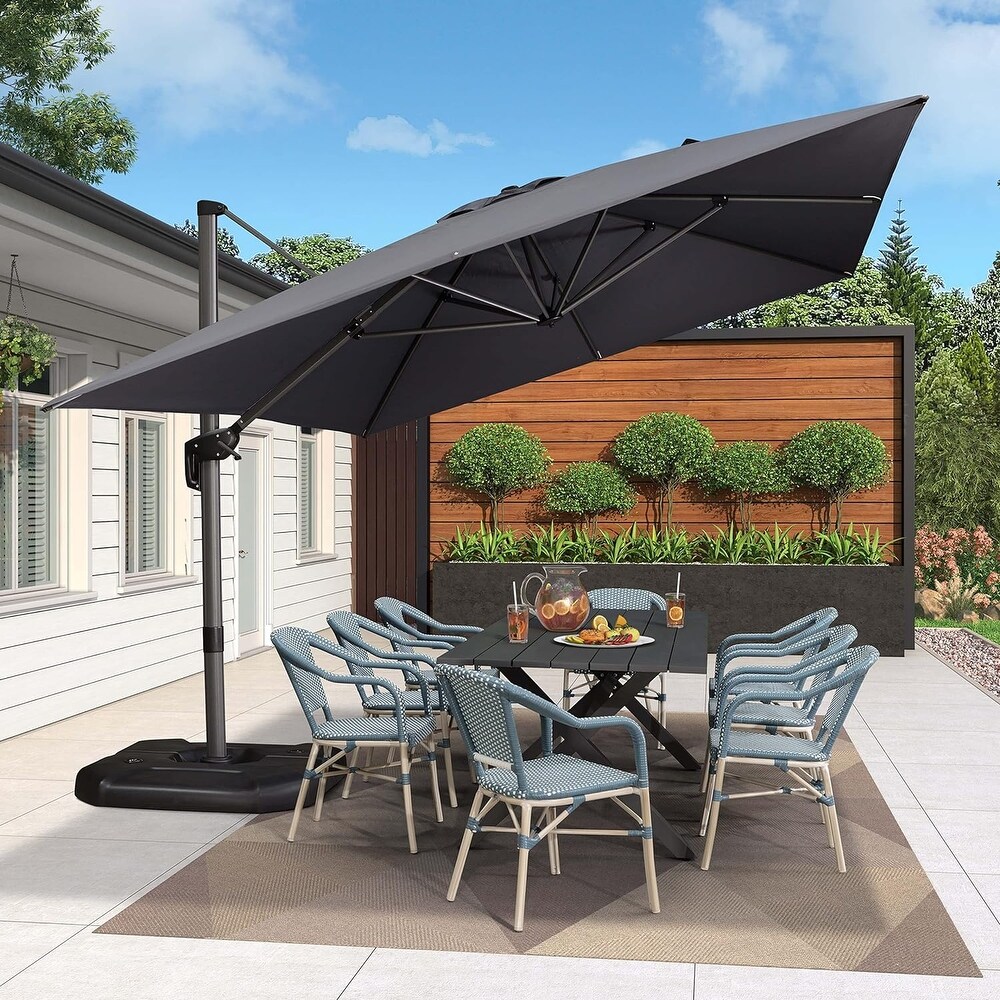 PURPLE LEAF 10 x 13 ft 360 Degree Rotation Patio Umbrella