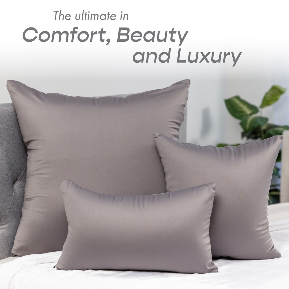 Throw Pillow Cozy Soft Microbead Stone Grey: 1 Pc