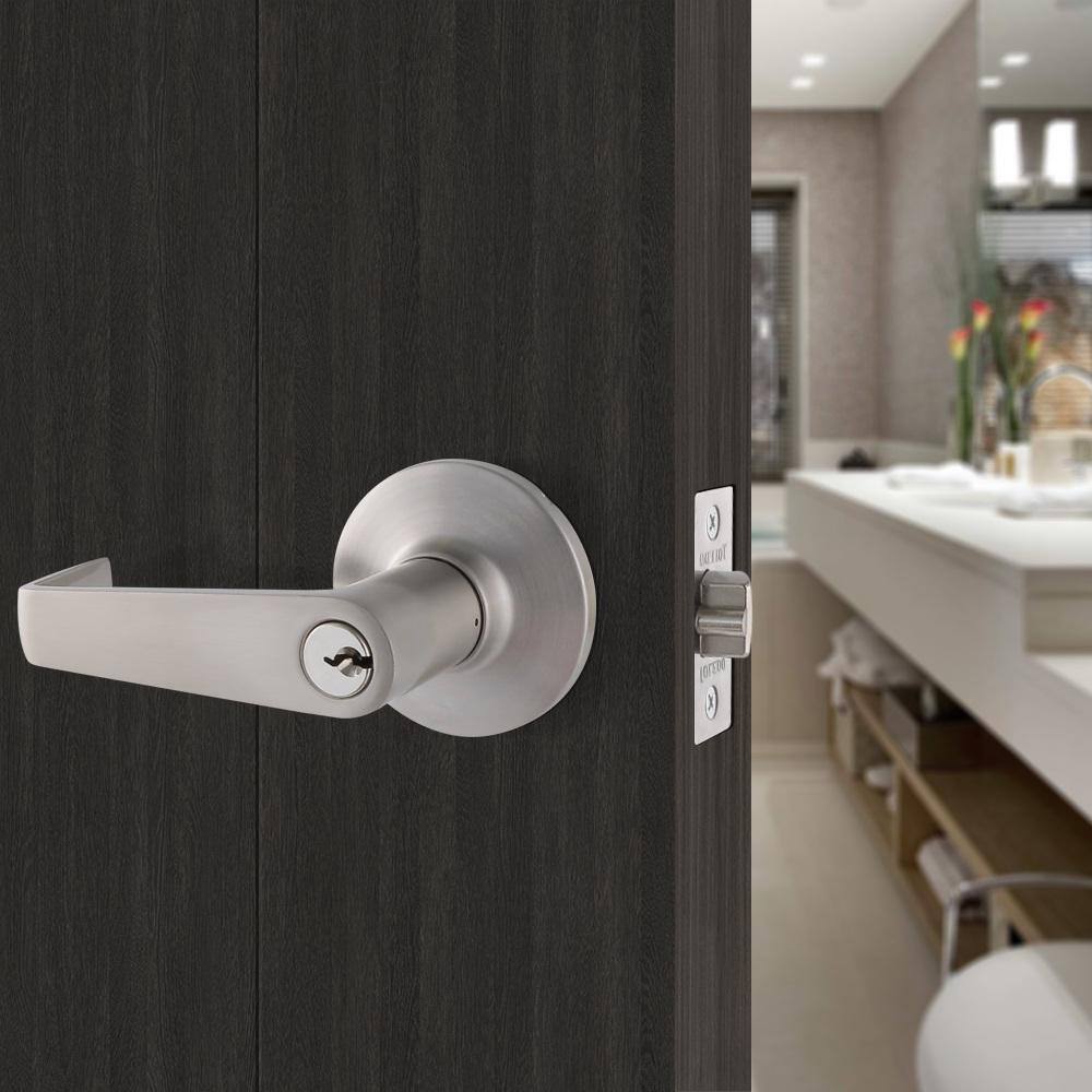 TOLEDO Segovia Satin Nickel Keyed Entry Door Lever Handleset CV1900SEUS15