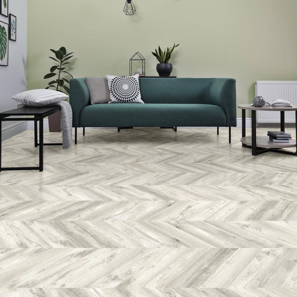 Lifeproof Chevron Chiffon Lace Oak 12 MIL x 12 in. W x 28 in. L Click Lock Waterproof Luxury Vinyl Plank Flooring (18.9 sqftcase) I412211LC