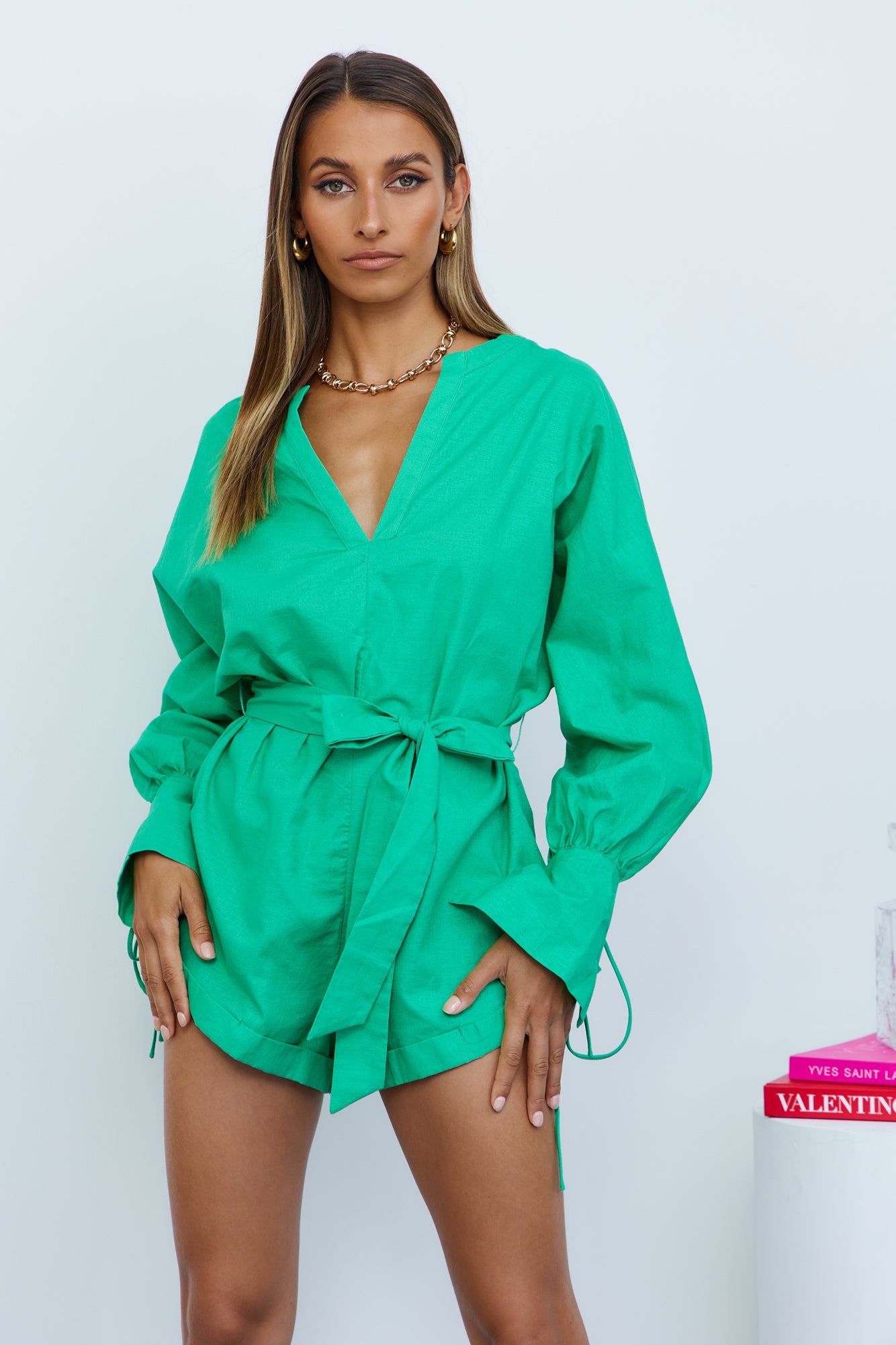 Signal This Way Romper Green