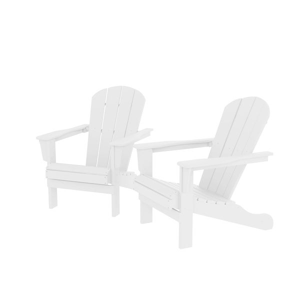 2 pcs Patio Chair Outdoor HDPE Adirondack Chair UV protectant