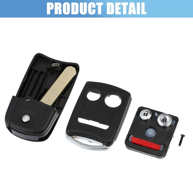 Unique Bargains 3 Button Replacement Key Cover Fob Remote Control Case Shell For Honda Accord 2008 2012 For Acura Rdx 2007 2012