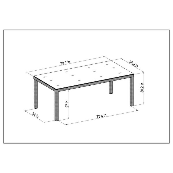 Amazonia Rouge Outdoor Patio Dining Table