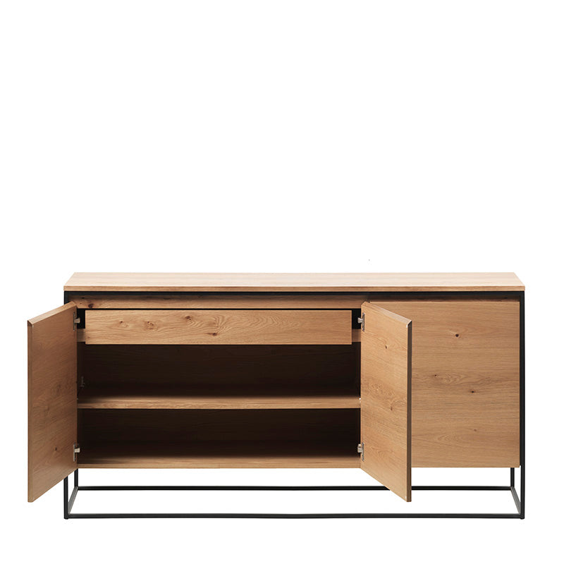 RIVOLI Sideboard 155cm -  Natural Oak / Black