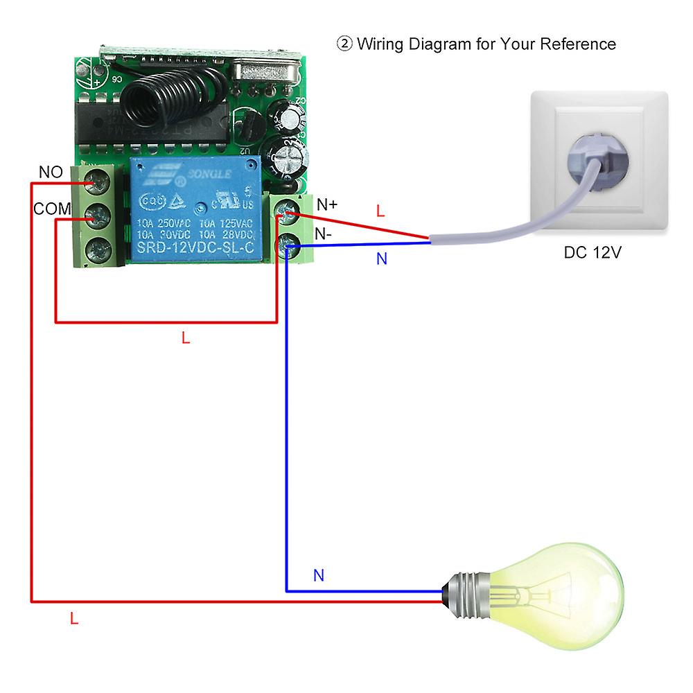 433mhz Dc12v 1ch Rf Wireless Remote Control Switch + 5pcs Rf 433mhz Transmitter Remote Controls For Household Appliances Electronic Lock Control Syste