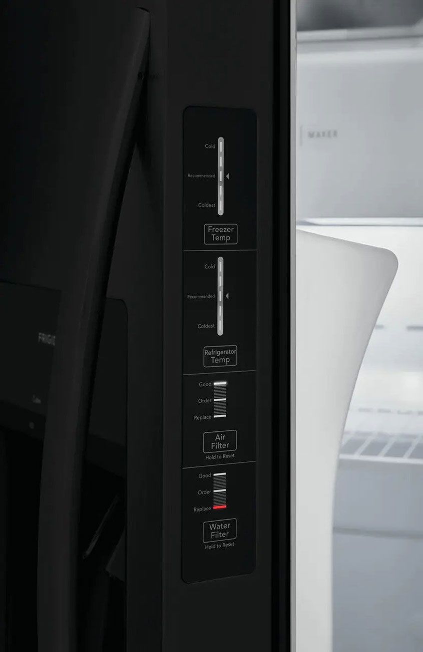 Frigidaire 22.3 Cu. Ft. Black Side-By-Side Refrigerator