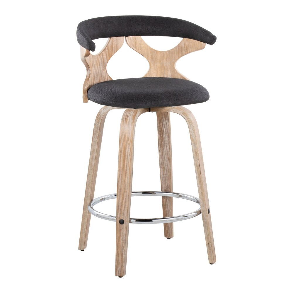 Carson Carrington Viby Fixed Height Counter Stool with Bent Wood Legs   Round Footrest (Set of 2)