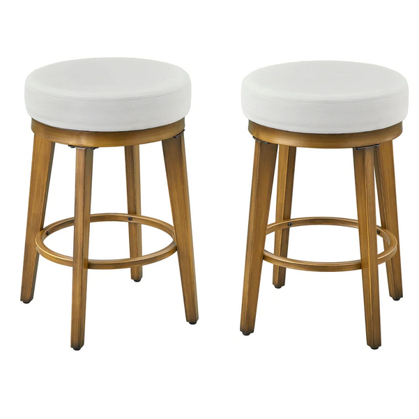 angelo:HOME Swivel Stools - Linden Brass set of 2 (black)