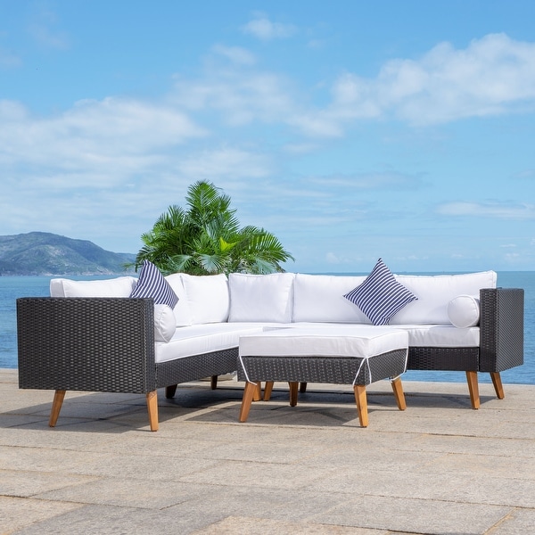 SAFAVIEH Outdoor Living Analon Outdoor Sectional Set