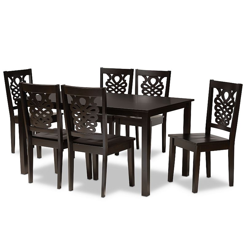 Baxton Studio Luisa Dining 7-Piece Set