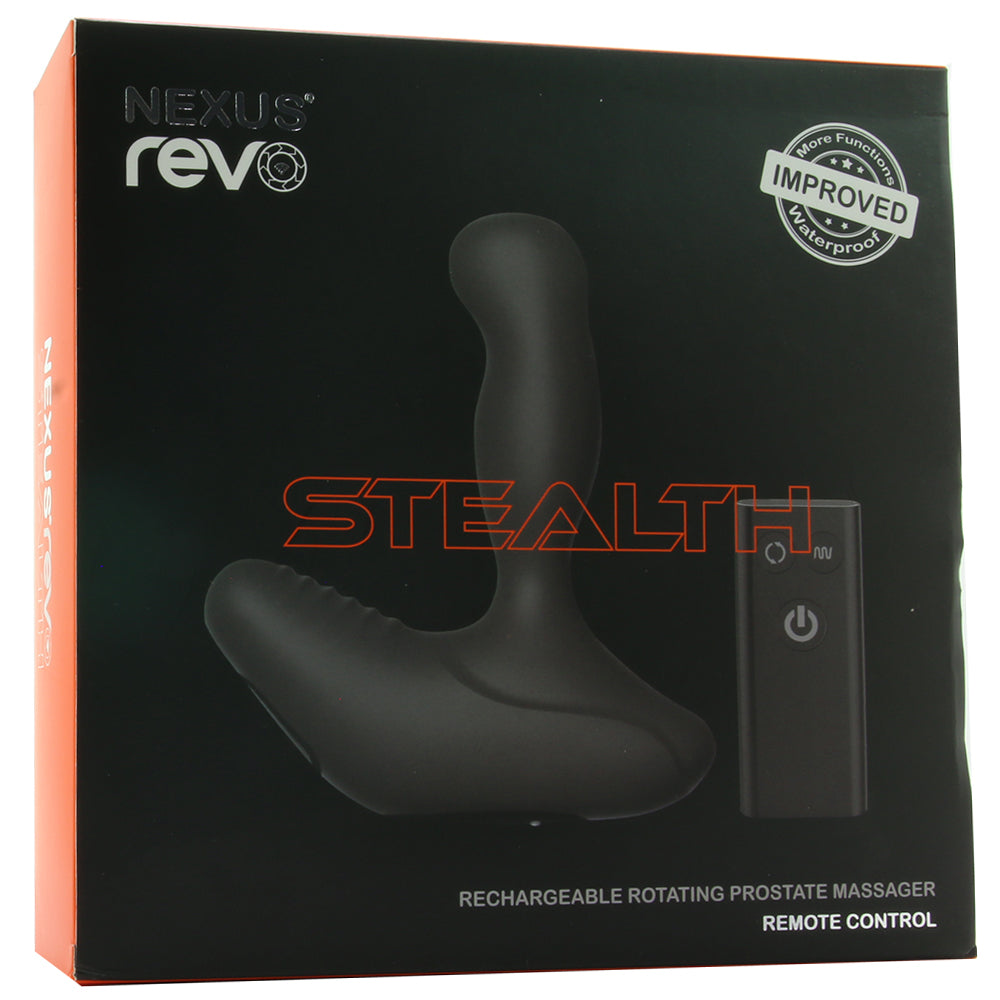 Revo Stealth Rotating Remote Prostate Massager in Black