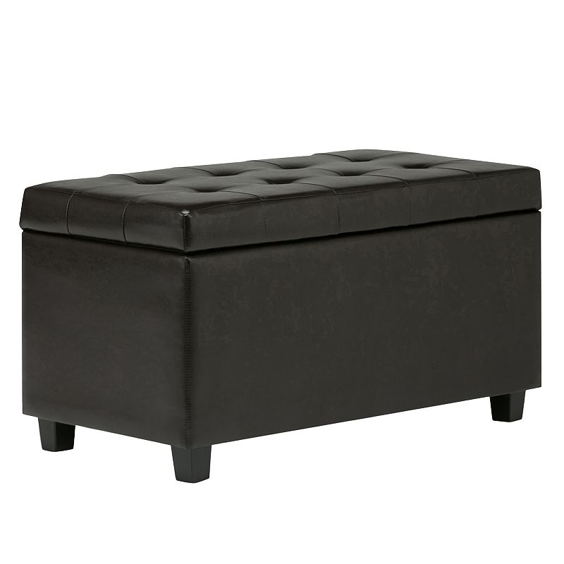 Simpli Home Tufted Storage Ottoman