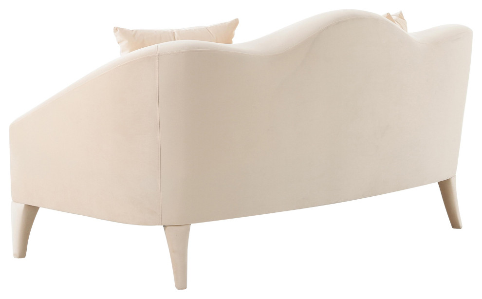 Naya Velvet Loveseat   Midcentury   Loveseats   by TOV Furniture  Houzz