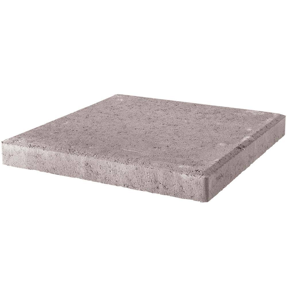 Pavestone 18 in. x 18 in. x 1.77 in. Pewter Square Concrete Step Stone (56-Pieces129 sq. ft.Pallet) 73800