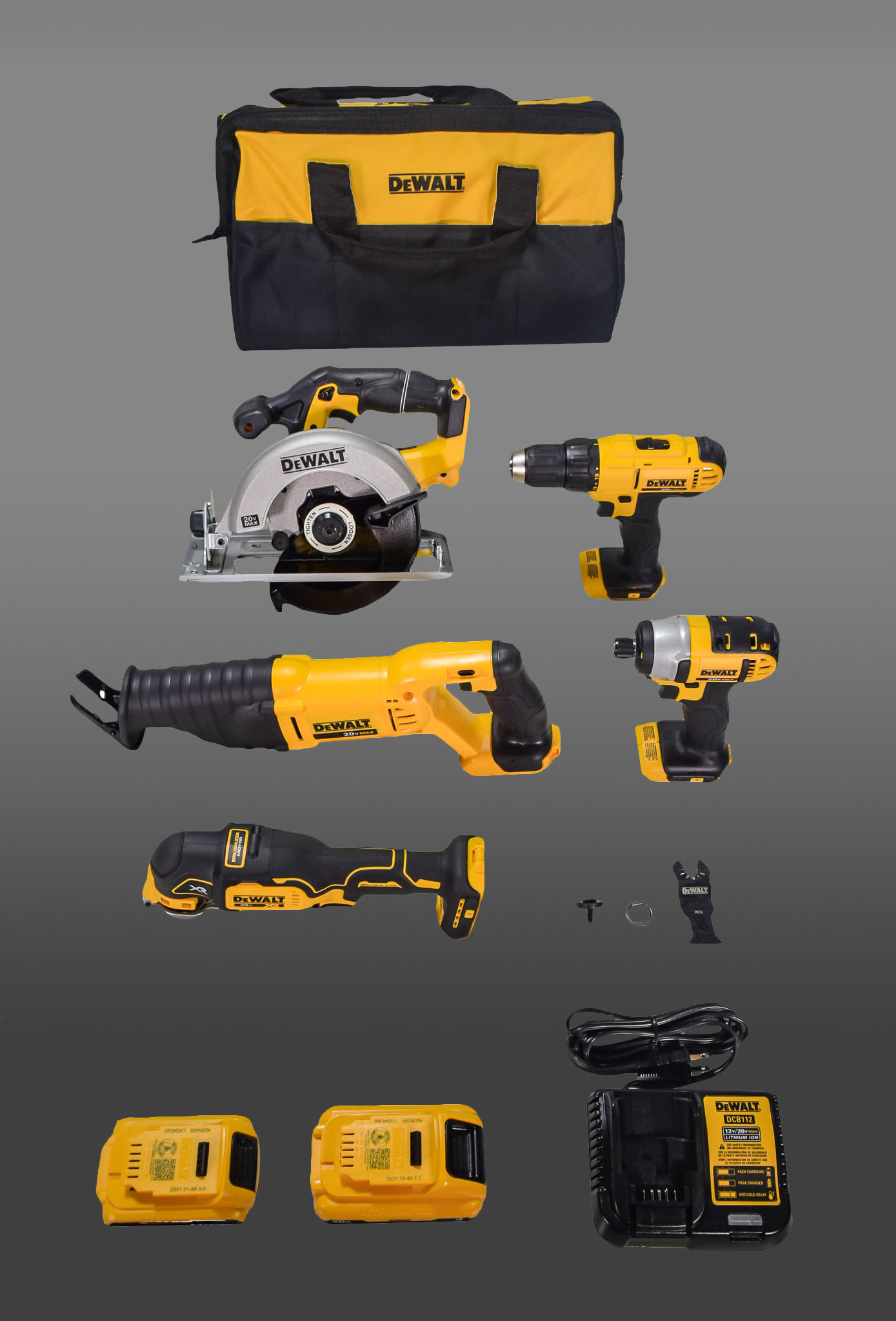 DeWalt 20V MAX Lithium-Ion Cordless 5-Tool Combo Kit (DCK551D1M1)